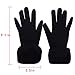 YAOSEN Women Winter Warm Knitted Gloves Imitation Cashmere Gloves with Fur Cuff (Black)