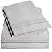 1500 Supreme Collection Queen Sheet Sets Light Gray Silver - Luxury Hotel Bed Sheets and Pillowcase Set for Queen Mattress - Extra Soft, Elastic Corner Straps, Deep Pocket Sheets, Queen Silver Gray