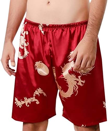 TTYLLMAO Mens Satin Boxer Shorts Silk Pajamas Sleepwear Boxers Home Shorts