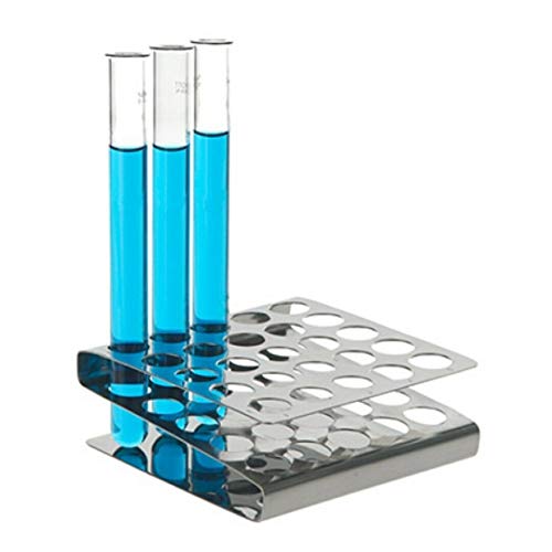 BrandTech B8290 Stainless Steel Z-style Test Tube Rack, 13mm x 50 tubes, 50mm Length x 165mm Width x 85mm Height