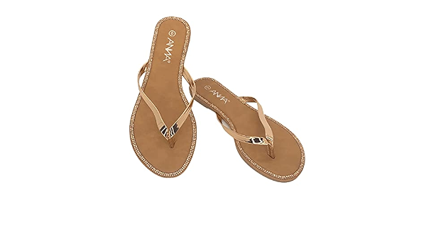 Amazon.com | Anna ROSE GOLD FLATS 