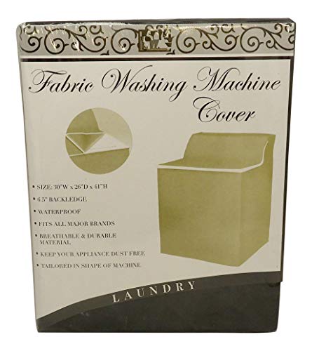 DINY Home & Style Washing Machine Cover Waterproof Fits All Major Brands - 6.5" Backledge - Just Slip On and Zipper (Black)