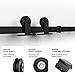 SMARTSTANDARD 8FT Top Mount Sliding Barn Door Hardware Kit, Black, 8ft Single Rail, Super Smoothly and Quietly, Simple and Easy to Install, Fit 42