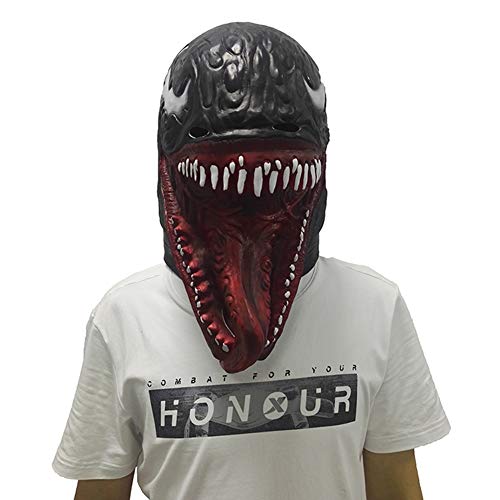 Halloween Horror Mask, Spiderman Venom Head Mask,Creative Funny Mask, Latex Vizard Mask, Costume Prop Lizard Mask