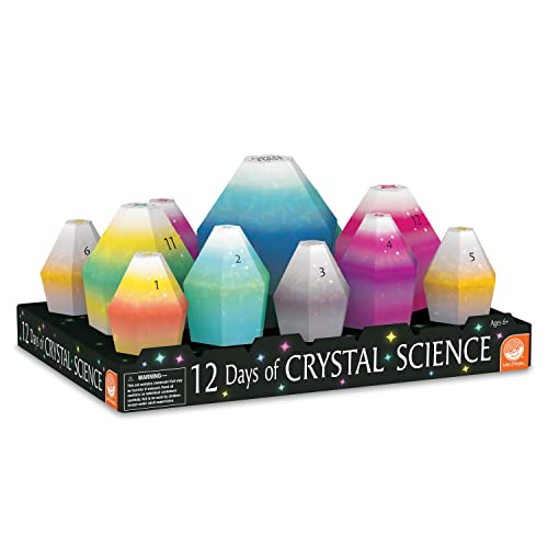 MindWare 12 Days of Crystal Science, Crystal Growing Advent Calendar with 12 Hands-On Experiments, STEM Chemistry Learning Kit for Kids Ages 8 and Up