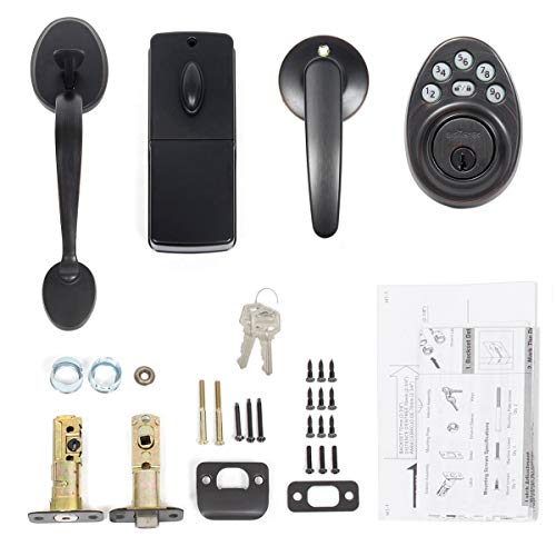 Signstek Front Door Lock Set,Keyless Entry Door Lock with Handle