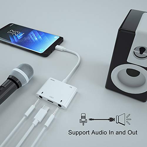 1 Earphone+Splitter+Charging+Headphone+Microphone