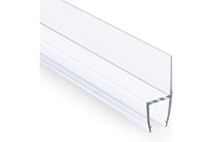 AmazerBath 5 PCS Shower Door Side Seal Strip for 3/8 Inch Glass - 15.75 Inches x 5, 5 Sections Segmented Shower Installation Kit, Frameless Glass Door Seal Strip