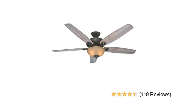 Hunter Indoor Ceiling Fan With Light And Pull Chain Control