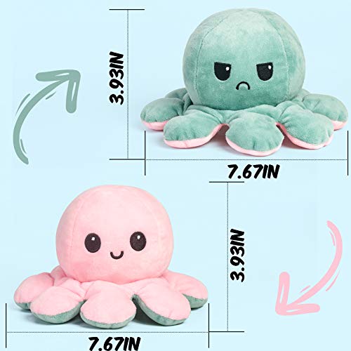 Thedttoy Reversible Octopus Plüsch Soft Toys Doppelseitige Flip Mood Reversible Octopus Plüsch Kuscheltiere Puppe… – Bild 7
