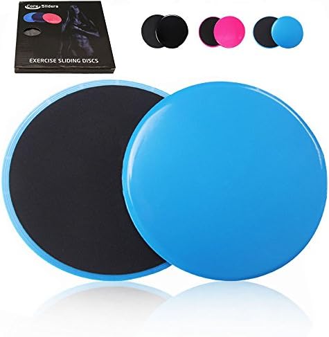 JONEEWELL Gliding Discs Core Sliders for Carpet and Hardwood Floor,Dual Side Set of 2 Exercise Sliding Discs Workout Legs, Arms Back, Abs At Home or Gym or Travel - Fitness Equipment