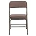 Flash Furniture HERCULES Series Curved Triple Braced & Double Hinged Beige Fabric Metal Folding Chair