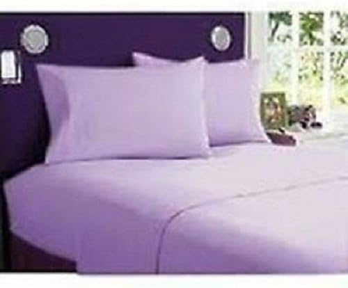 Luxury 300-Thread-Count Cotton Sateen 6 PC's Queen-XL Sheet Set (+11 Inch) Pocket Depth,Lavender Solid