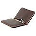 MEKU Men's Handmade Slim Leather Wallet Credit Card Holder Slim Wallet Dark Brown Father Day Gifts
