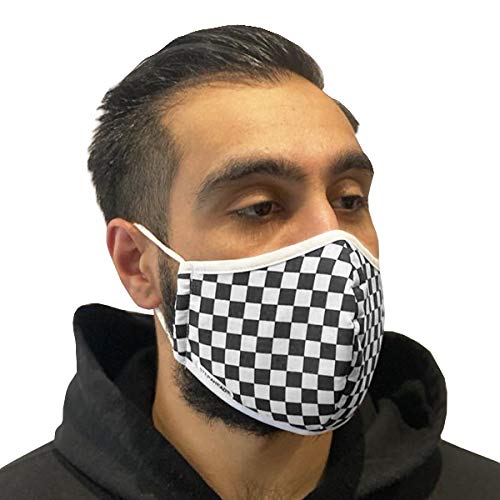 Step Ahead 5 Pack Triple Layer Cotton Black Checkered Mask (Pack of 5)