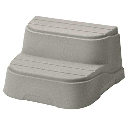 LIFE SMART 2 Tier NonSlip Hot Tub Steps for Rectangle Square Home Spa