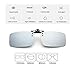 Cyxus Flash Polarized Mirrored Sunglasses Clip-On Glasses, Men & Women [Silver Flash]
