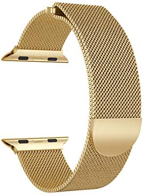 iTerk Compatible Stainless Steel Band for Apple Watch Mesh Milanese Loop Strap Bracelet for iWatch Series 4 Series 1 2 Series 3 with Magnetic Closure Clasp 38mm 40mm 42mm 44mm