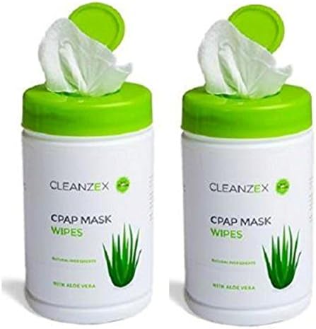 CPAP 140 Wipes 2-PACK Cleanzex Mask Wipes - Unscented, Sanitary, Natural,Eco-Friendly