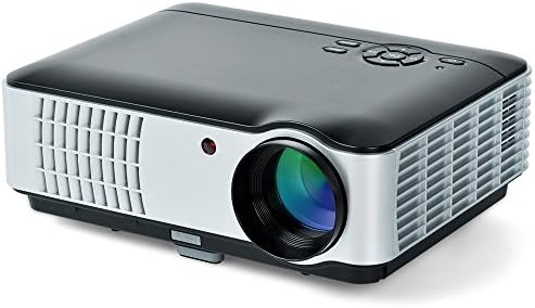 Movie Projector, BAALAND 2000 Lumens LED HD Multimedia Portable Projector with Speaker HDMI VGA USB for Home Office Support Laptop Smartphone