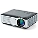 Movie Projector, BAALAND 2000 Lumens LED HD Multimedia Portable Projector with Speaker HDMI VGA USB for Home Office Support Laptop Smartphone