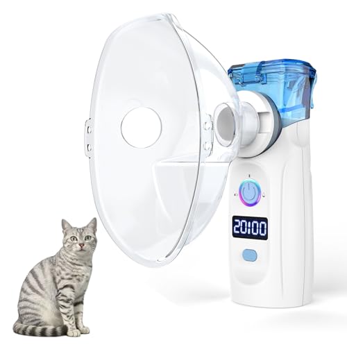 Rechargeable Portable Nebulizer with Adjustable Mist Rate, Low Noise Handheld Design, Lightweight and Easy to Use for Pets Home and Travel