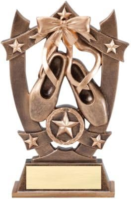 Antique Gold Tone Resin Dance Trophy