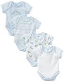 SpaSilk Baby-boys Newborn Four-Pack Dino Bodysuit