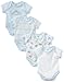 SpaSilk Baby-boys Newborn 4 Pack Dino Bodysuit, Blue, 3 Months