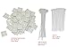 Self Adhesive Cable Tie Mounts 28mm x 28mm (Pack of 100) + 100 PCS 3 * 150mm Cable Tie + 20 PCS 3.6 * 200mm Cable Tie with Tab