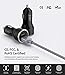 Ringke RealX2 Quick Charge Compatible with Most Smartphones, Compact Car Charger Dual 3.0 USB Port Output 3A LED Light [Black]
