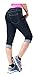 HyBrid & Company Women's Perfectly Shaping Stretchy Denim Capri Plus