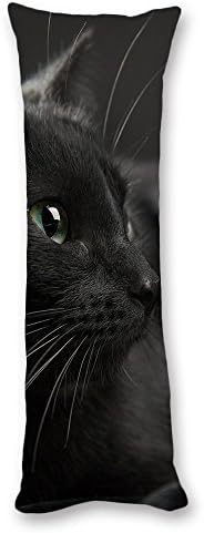 Shakaka Black Cat Zippered Body Pillow Covers 20x54 Inches