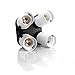 Amariver Flashpoint 4 Socket Adapter 4 in 1 Socket Adapter Holder Converter, Standard Light Bulbs Lamp Socket Splitter for Photo Studio Lighting, Work Shop, Garage Lighting and Others