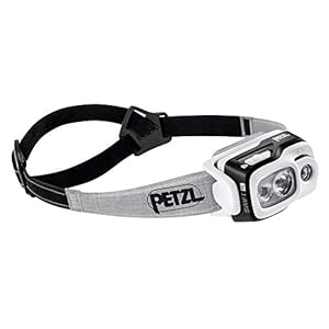 Petzl Swift RL – Lantaarn (lantaarn met headtape, bosfruit, grijs, IPX4, LED, 1 lamp (s), 900 lm)