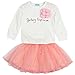 Jastore Kids Girl Cute 2PCS Flower Clothing Set Long Sleeve Top +Pink Tutu Skirt (4 Years)