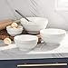 DOWAN Porcelain Serving Bowls, 64/42/22/12 Ounce Serving Bowls Set for Christmas, White Serving Dishes for Kitchen, Set of 4