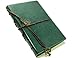 Valery Classic PU Leather Notebook-vintage Diary Journal -Blank/lined Refillable Loose Leaf Pages-Middle Ages Design-men/women Daily Use Diary (LargerUpgrade-Tree-Green)