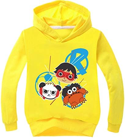 Boys & Girls Ryans Hoodie World Vlogger YouTube Toy Review Kids Captain Costumes