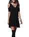 ioiom Ladies Plus Size Black Front Criss Cross Pockets Flowy Summer Dress XL