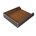 KINGFOM Letter Tray, PU Leather Paper Organizer Tray for Desk, Paper Organizer Storage Holder for Office Home or School A4 Size Brown