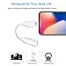 Headphone Jack Adapter for iPhone Connecter to 3.5mm Aux Audio Jack Earphone Extender Accessories Jack Adapter Compatible for iPhone 8/8 Plus/iPhone X/iPhone 7/7 Plus Adapter(White)thumb 3