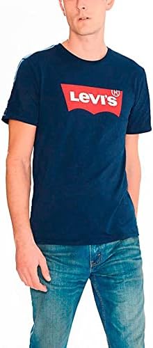 Graphic Set-in Neck T-Shirt, Dress Blues, M Hombre