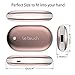 Letouch Rechargeable Hand Warmer 5200mAh Power Bank, Portable USB Electric Hand Warmers Double-Sided Heating Mobile External Battery Charger Best Gift in Winter for Women,Man (Rose Gold)