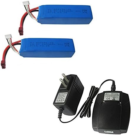 2PCS 14.8V 2800mAh 30C Battery &amp; US Adapter for Feilun FT010 FT011 RC Boat Parts