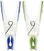 GOOD LIVING Cleaning Solutions Plastic Clothespins for Air-Drying Clothing, 1-Pack (12 Blue and 12 Green)