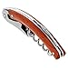 Vergiano Waiters Corkscrew and Wine Stopper Set, Cherry Wood Curved Corkscrew; Red Wine Bottle Opener; Wine Enthusiast; Stainless Steel Wine Bottle Stopper Set; Bartenders Gift Set; Decorative Favors