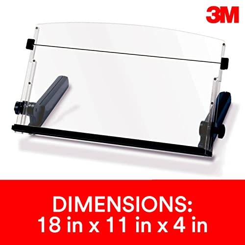 3M Adjustable Document Copy Holder, Inline with Monitor Minimizing