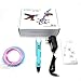 Soyan 2nd Generation 3D Printing Pen for Doodling, Art & Craft Making, 3D Modeling, with LCD Display and Temperature Control, Comes with 30 Grams 1.75mm ABS Filament (Blue)