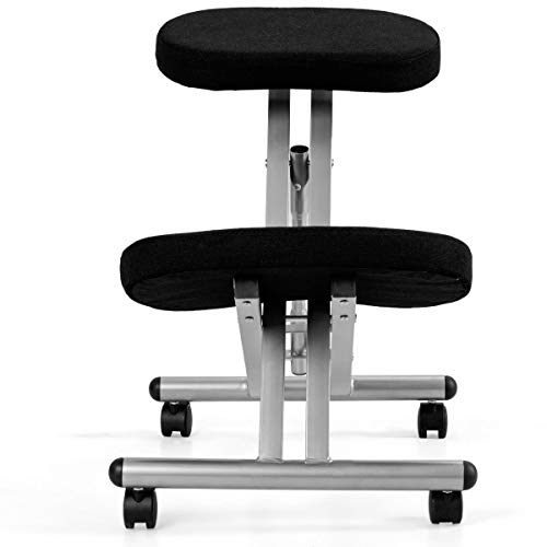 USA_BEST_SELLER Adjustable Height Ergonomic Kneeling Chair Rolling Padded Seat Perfect for Relieving Back and Neck Pain & Improving Posture